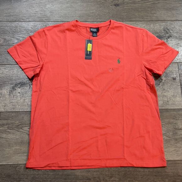NEW WITH TAGS! Vintage 90s Salmon Polo Ralph Lauren Single Stitch T-Shirt Large